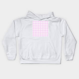 Pink stars on white Kids Hoodie